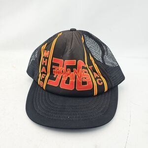 366 Trans Trucker Hat VTG Foam Mesh Snapback Black Red Yellow - 4.99 Shipping